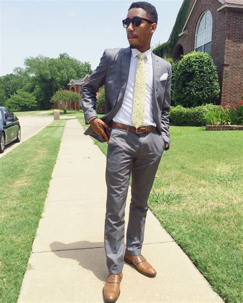 grey tux with brown shoes|brown suits for grey.